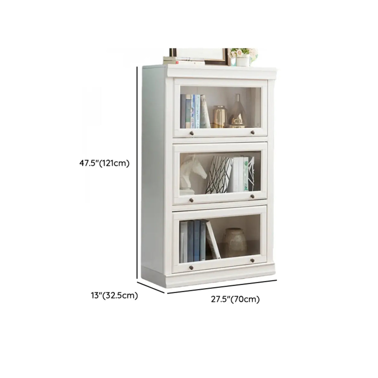 Trendy White Closed Wooden Standard Storage Bookcase Image - 25