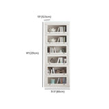 Trendy White Closed Wooden Standard Storage Bookcase Image - 29