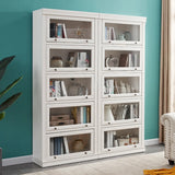 Trendy White Closed Wooden Standard Storage Bookcase Image - 5
