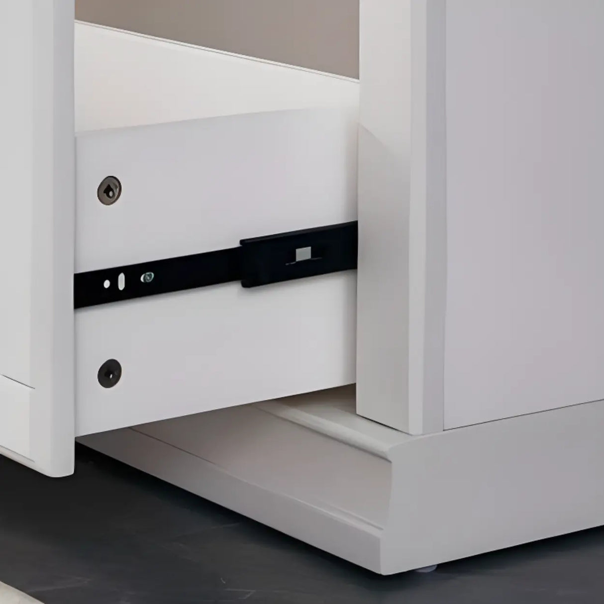 Trendy White Closed Wooden Standard Storage Bookcase Image - 9
