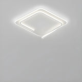 Trendy White Round Dimmable Flush Mount Ceiling Light Image - 13