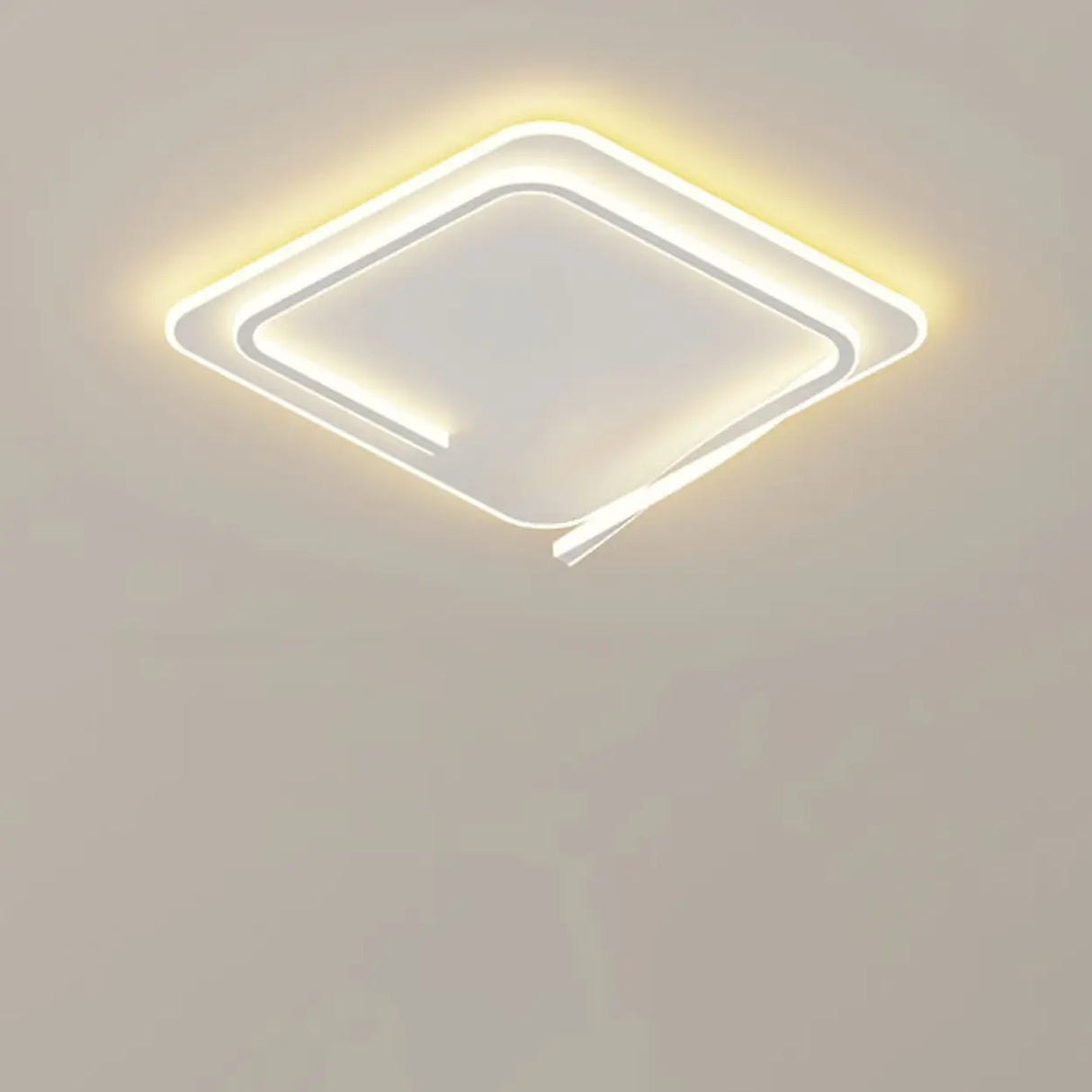 Trendy White Round Dimmable Flush Mount Ceiling Light Image - 14