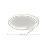 Trendy White Round Dimmable Flush Mount Ceiling Light #size