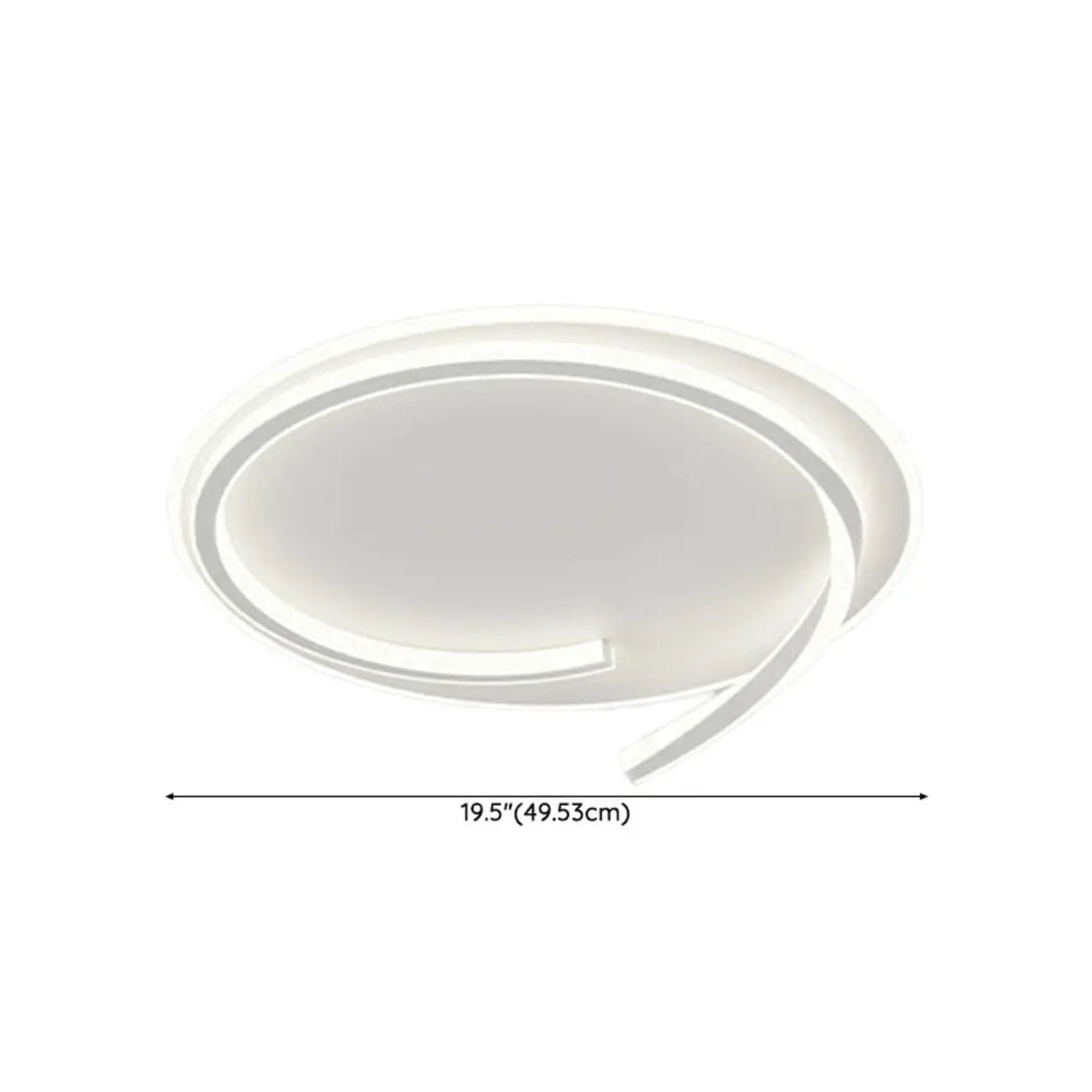 Trendy White Round Dimmable Flush Mount Ceiling Light Image - 17