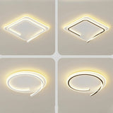 Trendy White Round Dimmable Flush Mount Ceiling Light Image - 6