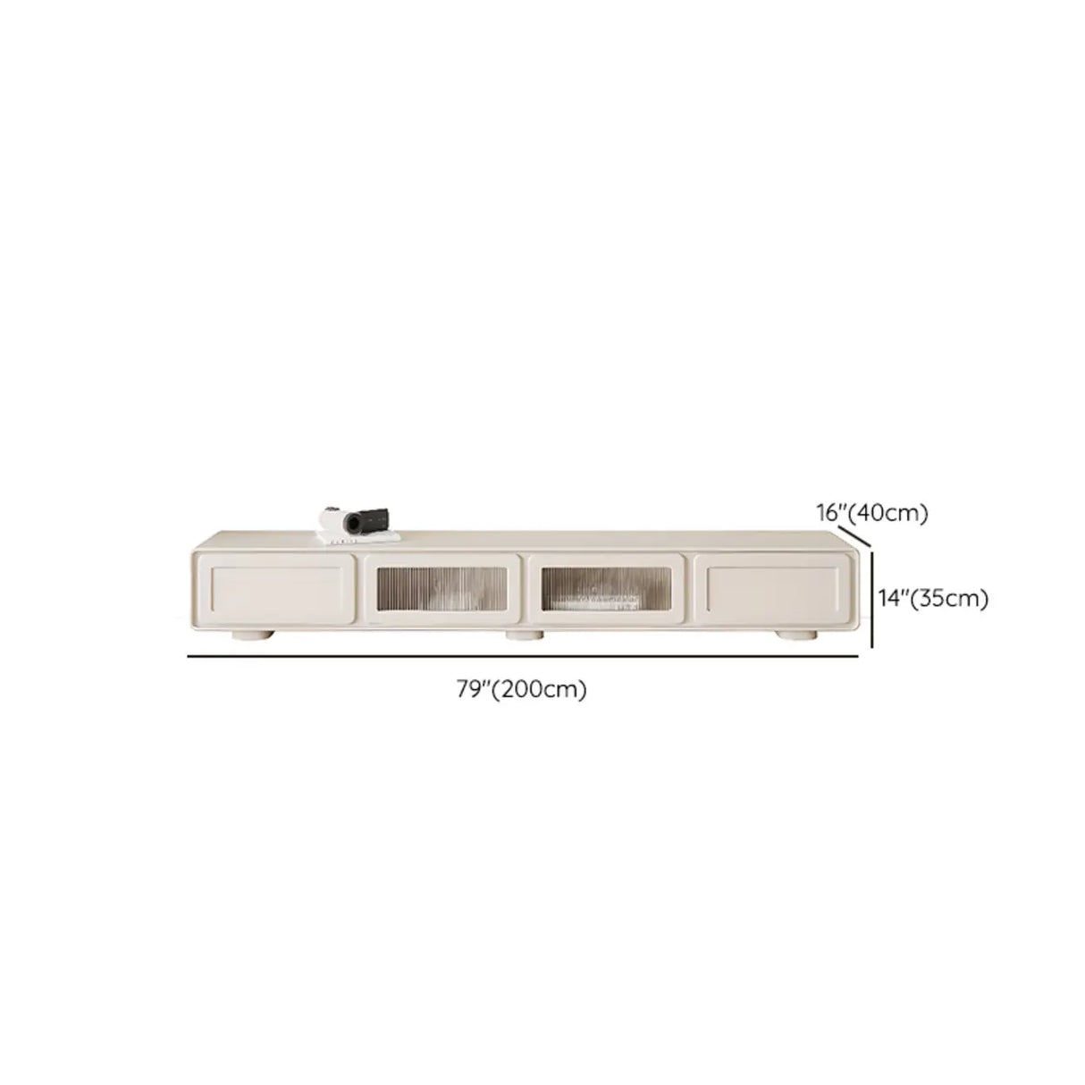 Trendy White Wood Drawers Cabinet Rectangle TV Stand 