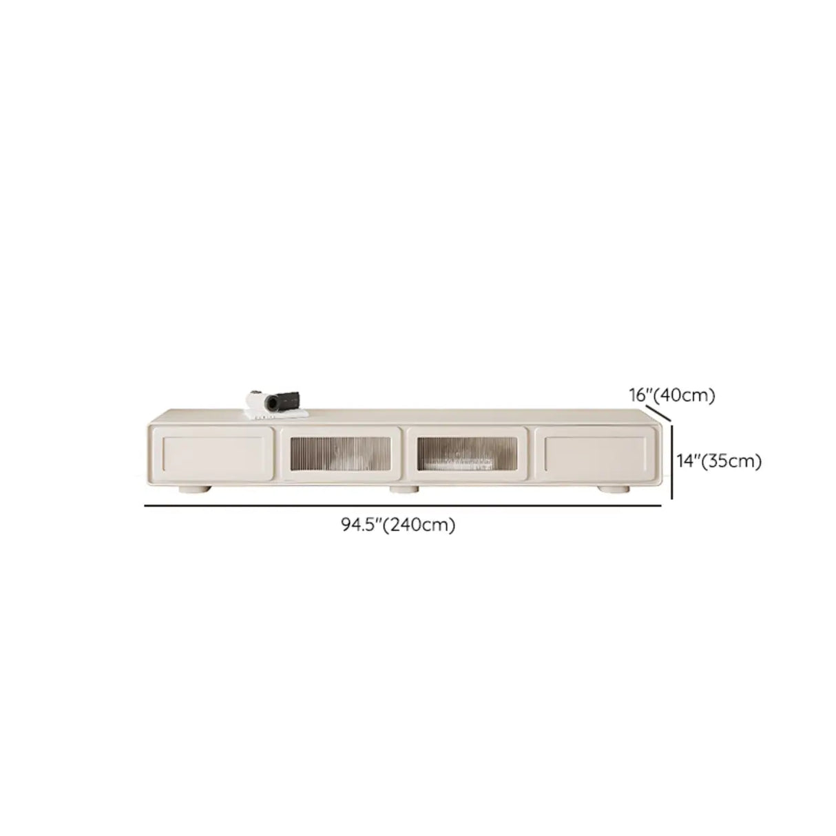 Trendy White Wood Drawers Cabinet Rectangle TV Stand Image - 12