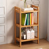 Trendy Wooden Open Back Vertical Etagere Bookshelf Image - 30