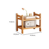 Trendy Wooden Open Back Vertical Etagere Bookshelf #size
