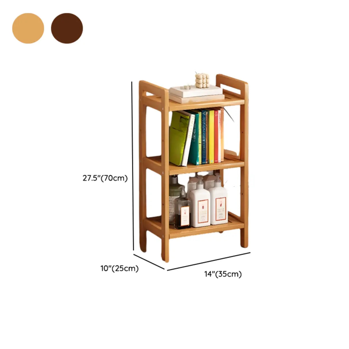 Trendy Wooden Open Back Vertical Etagere Bookshelf Image - 37