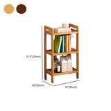 Trendy Wooden Open Back Vertical Etagere Bookshelf Image - 37