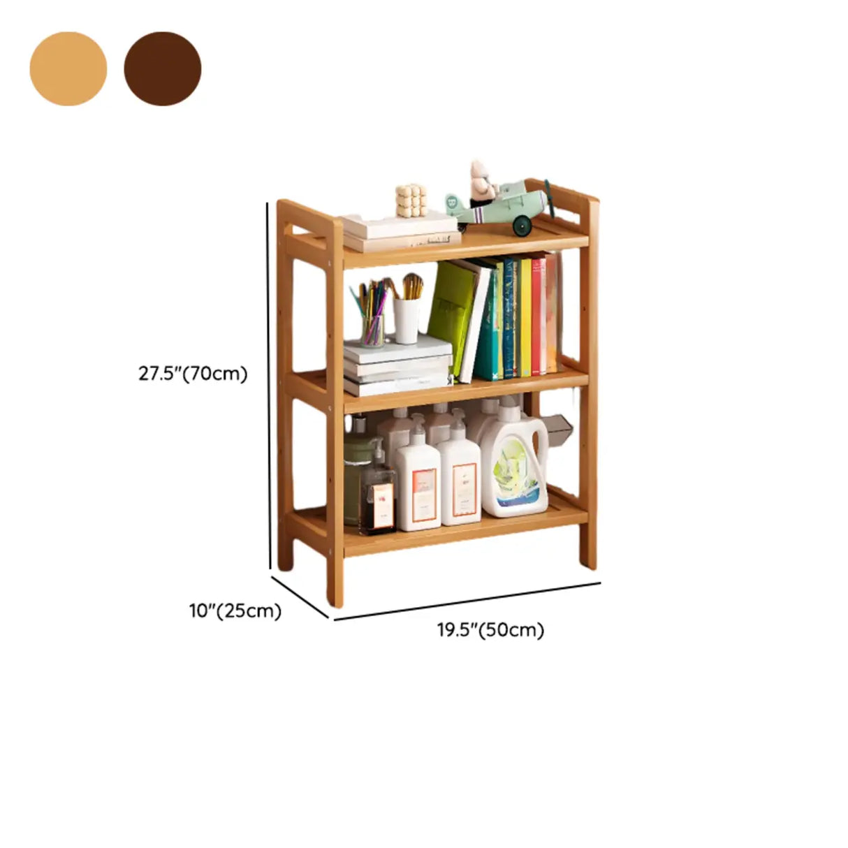 Trendy Wooden Open Back Vertical Etagere Bookshelf Image - 38