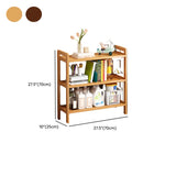 Trendy Wooden Open Back Vertical Etagere Bookshelf Image - 39