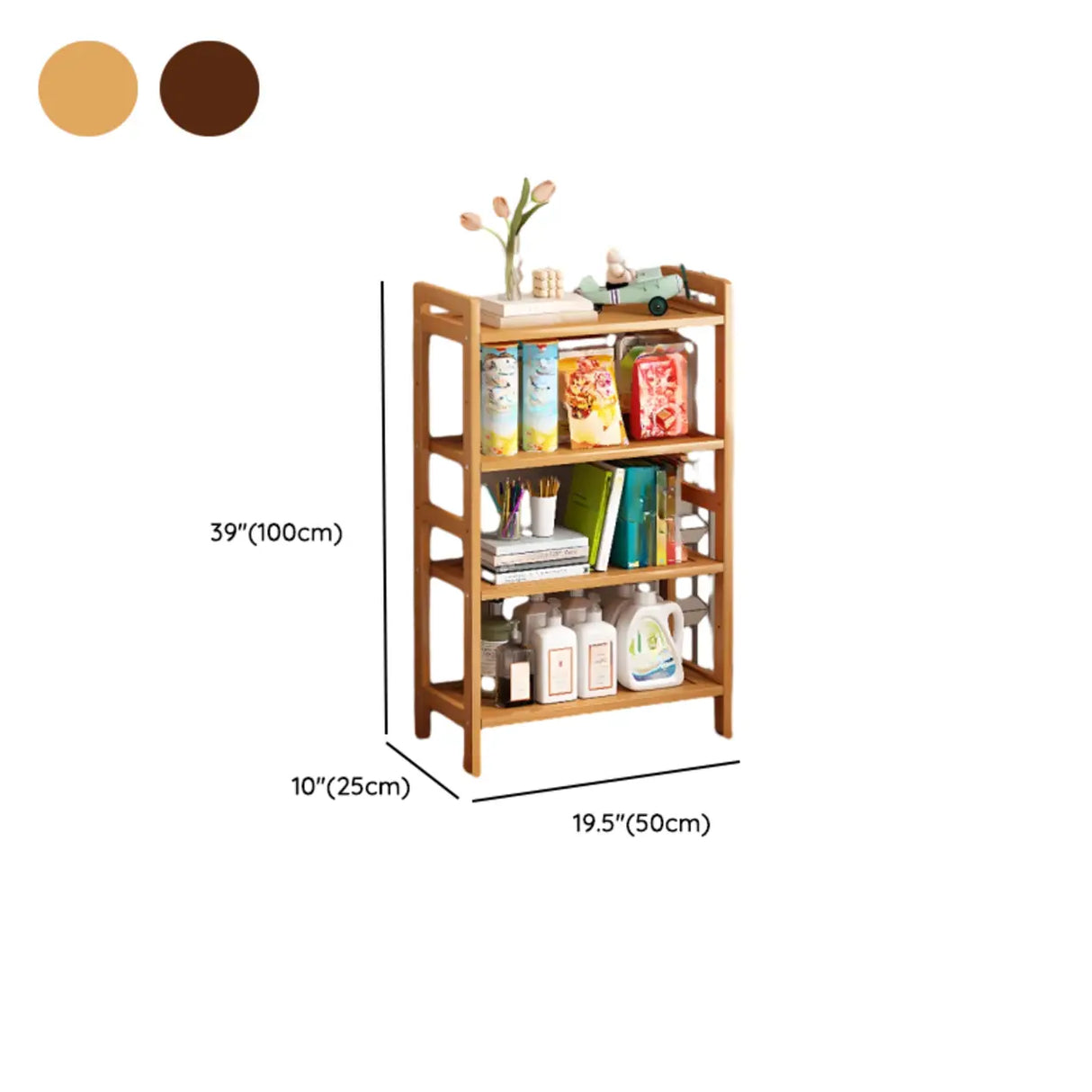 Trendy Wooden Open Back Vertical Etagere Bookshelf Image - 41