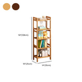 Trendy Wooden Open Back Vertical Etagere Bookshelf Image - 43