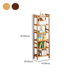 Trendy Wooden Open Back Vertical Etagere Bookshelf Image - 46