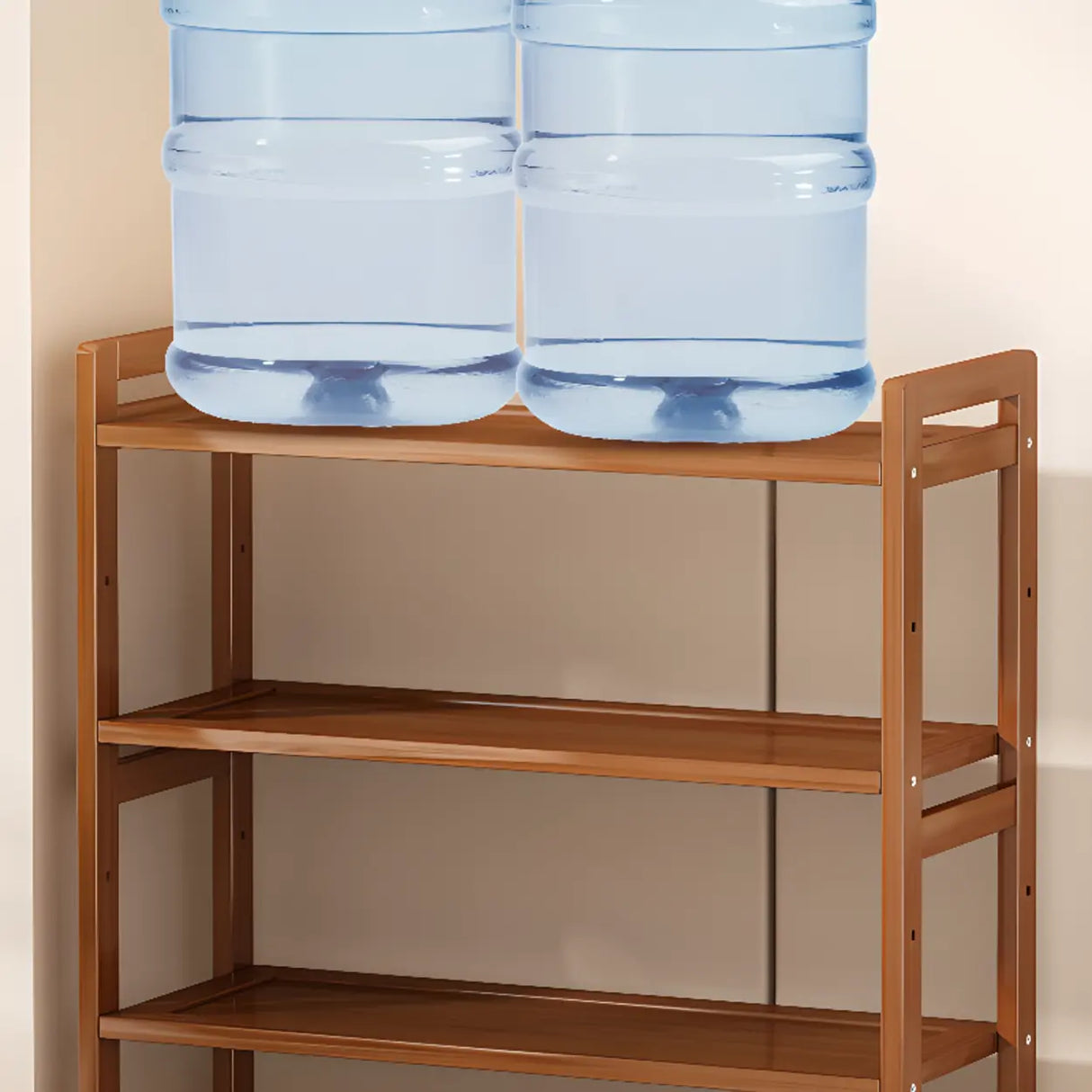 Trendy Wooden Open Back Vertical Etagere Bookshelf Image - 8