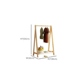 Triangle Natural Finish Pine Wood Shelves Coat Rack Image - 16