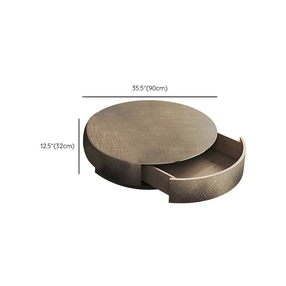 Tropical Brown Metal Round Steel Base Nesting Tables Image - 18