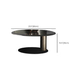 Tropical Brown Metal Round Steel Base Nesting Tables Image - 21