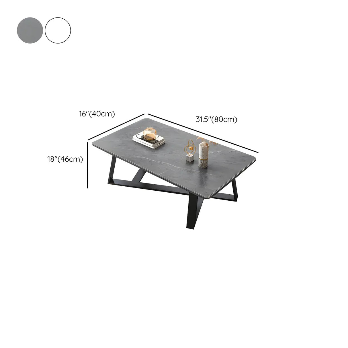 Tropical Stone Wood Rectangle Cross Legs Coffee Table 