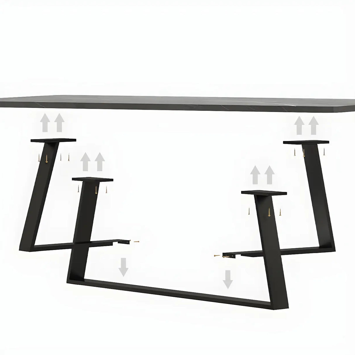 Tropical Stone Wood Rectangle Cross Legs Coffee Table Image - 9