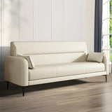 Two-tone Stain Resistant Faux Leather Tight Back Sofa Image - 16
