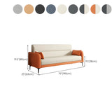 Two-tone Stain Resistant Faux Leather Tight Back Sofa Image - 20