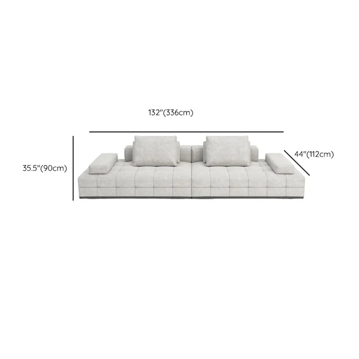 U-Shaped Fabric Brown Large Reclining Sectional Sofa Set 