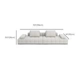 U-Shaped Fabric Brown Large Reclining Sectional Sofa Set #size