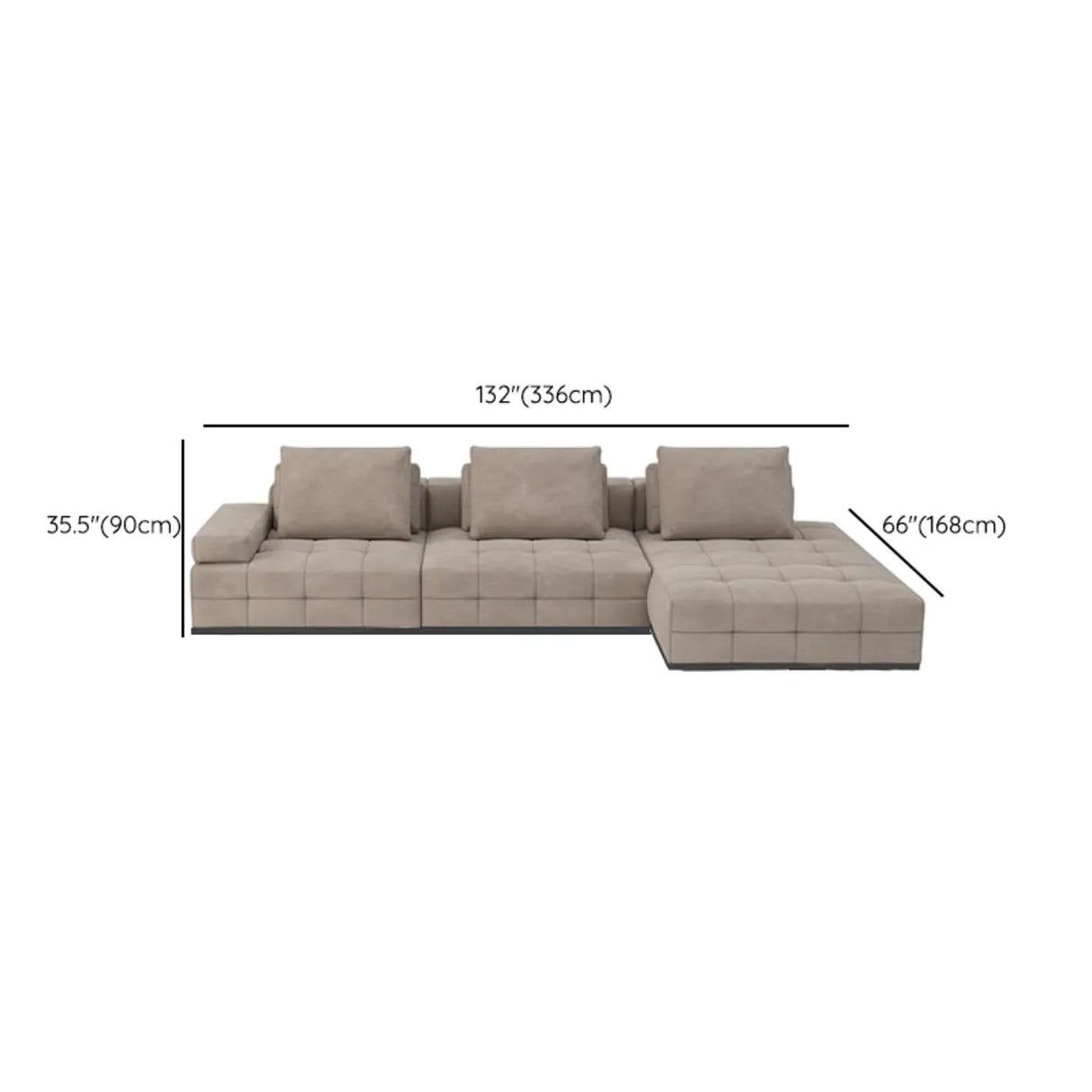 U-Shaped Fabric Brown Large Reclining Sectional Sofa Set Image - 17