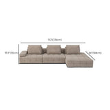 U-Shaped Fabric Brown Large Reclining Sectional Sofa Set Image - 17