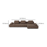 U-Shaped Fabric Brown Large Reclining Sectional Sofa Set Image - 19