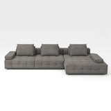 U-Shaped Fabric Brown Large Reclining Sectional Sofa Set Image - 2