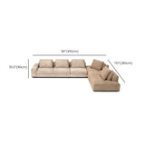 U-Shaped Fabric Brown Large Reclining Sectional Sofa Set Image - 20
