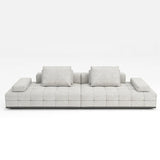 U-Shaped Fabric Brown Large Reclining Sectional Sofa Set Image - 3