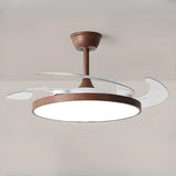 Ultra-Slim Ceiling Fan Light with Retractable Blades Image - 2