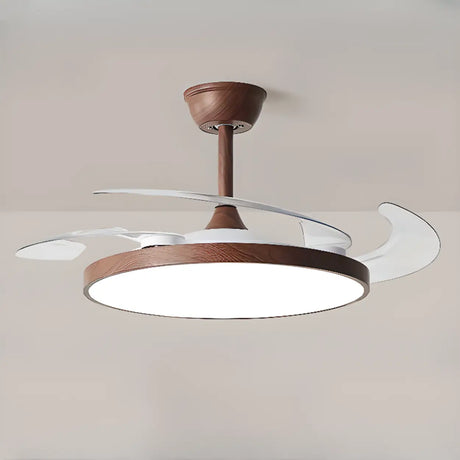 Ultra-Slim Ceiling Fan Light with Retractable Blades Image - 2