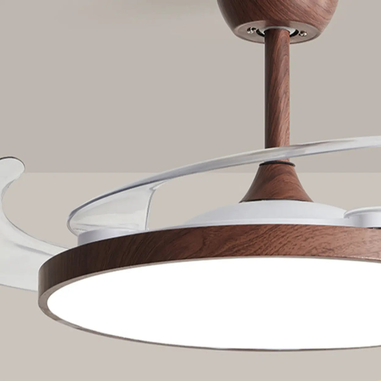 Ultra-Slim Ceiling Fan Light with Retractable Blades Image - 7