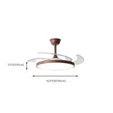 Ultra-Slim Ceiling Fan Light with Retractable Blades #size