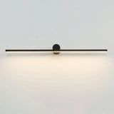 Ultra-Thin Sleek Black LED Linear Metal Vanity Light Image - 9