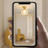 Umbrella Artistic Glass Semi-Flush Mount Light Hallway Image - 13