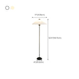 Umbrella Modern Black Column Living Room Floor Lamp #size
