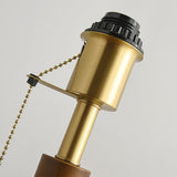 Umbrella Shape Wooden Table Lamp with Pull Chain Switch Image - 8