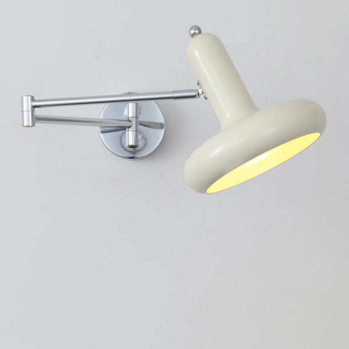 Unique Adjustable Round Metal Swing Arm Wall Sconce Image - 9