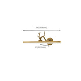 Unique Antler Brass Linear LED Vanity Light Fixture Image - 17