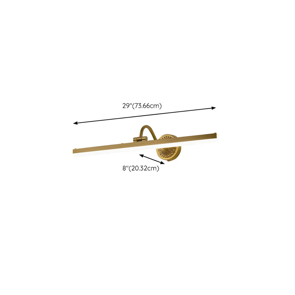 Unique Antler Brass Linear LED Vanity Light Fixture Image - 18