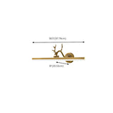 Unique Antler Brass Linear LED Vanity Light Fixture Image - 19