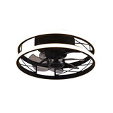 Unique Circular Cage Modern LED Ceiling Fan with Light Image - 11