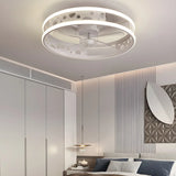 Unique Circular Cage Modern LED Ceiling Fan with Light Image - 12